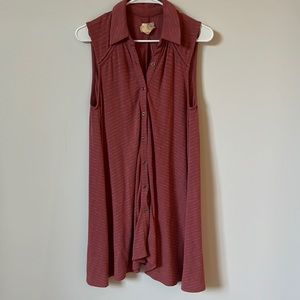 Anthropologie Everleigh Shirt Dress in Coral XS